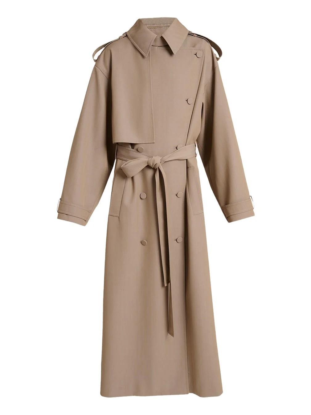 Tellus Belted Long Trench Coat