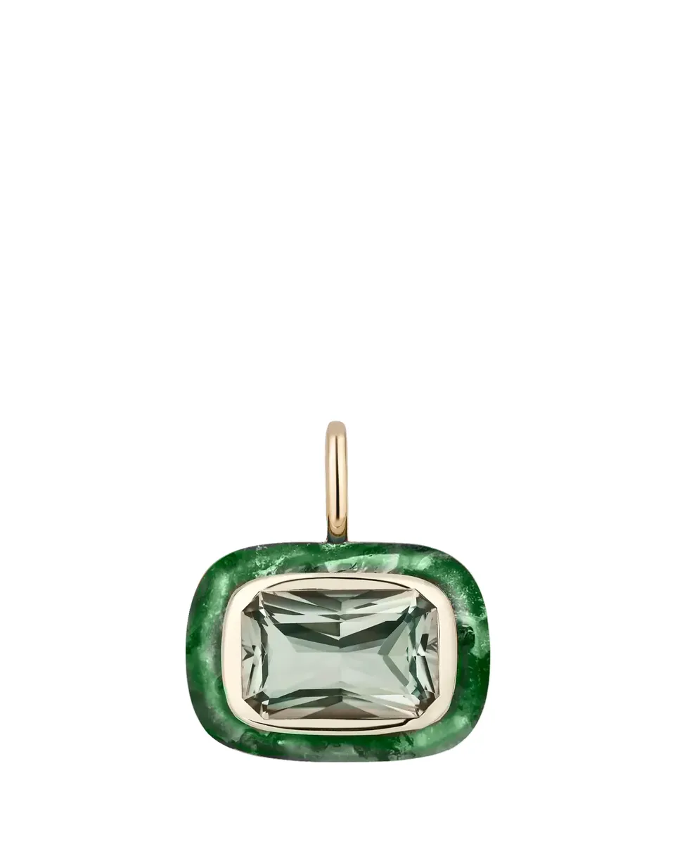 Mason and Books 14K Jumbo Floret Pendant with East-West Prasiolite and Jade | Thumbnail 2 Mason and Books 14K Jumbo Floret Pendant with East-West Prasiolite and Jade | Thumbnail 2