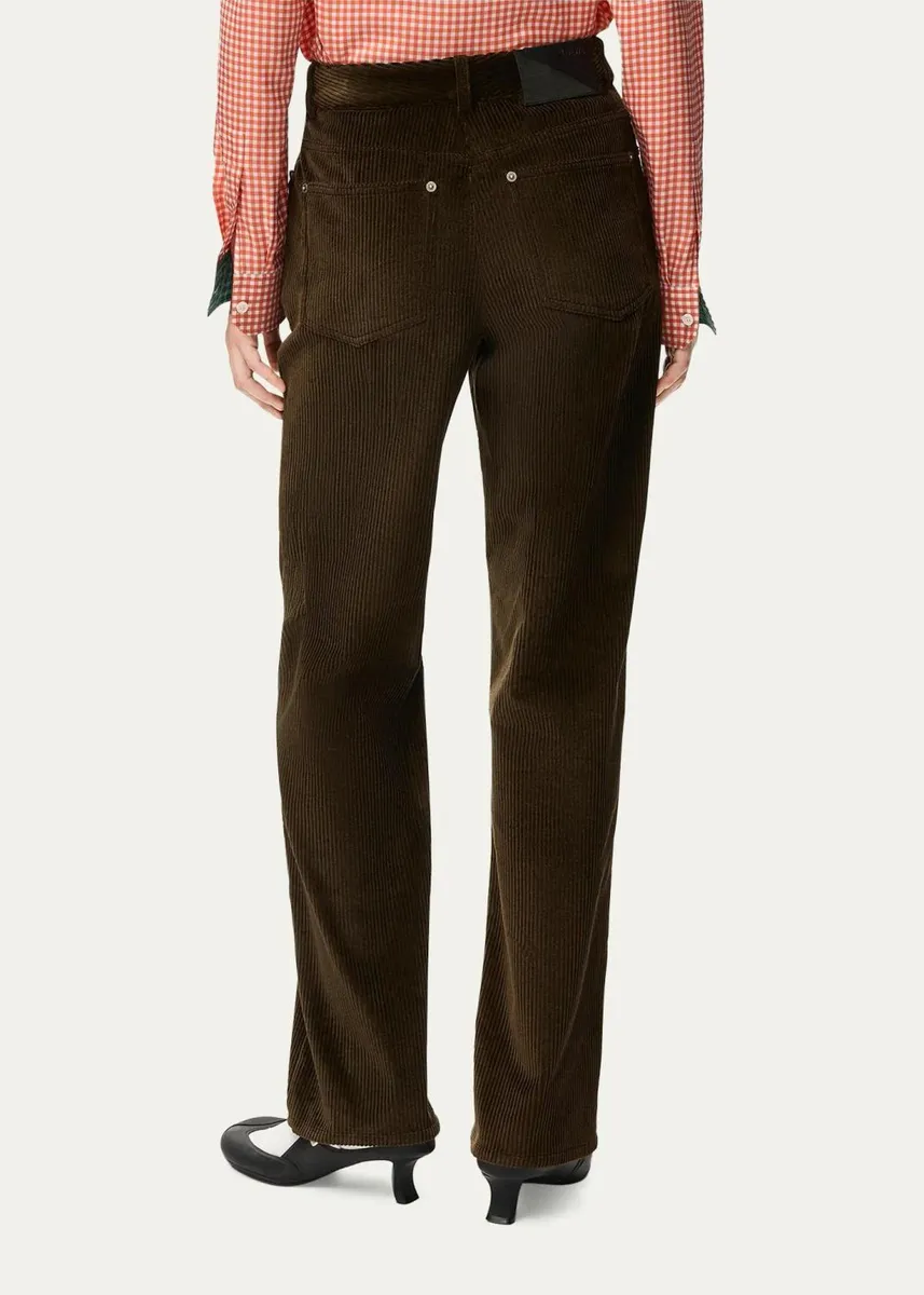 Loewe Mid-Rise Corduroy Straight-Leg Trousers | Thumbnail 3 Loewe Mid-Rise Corduroy Straight-Leg Trousers | Thumbnail 3
