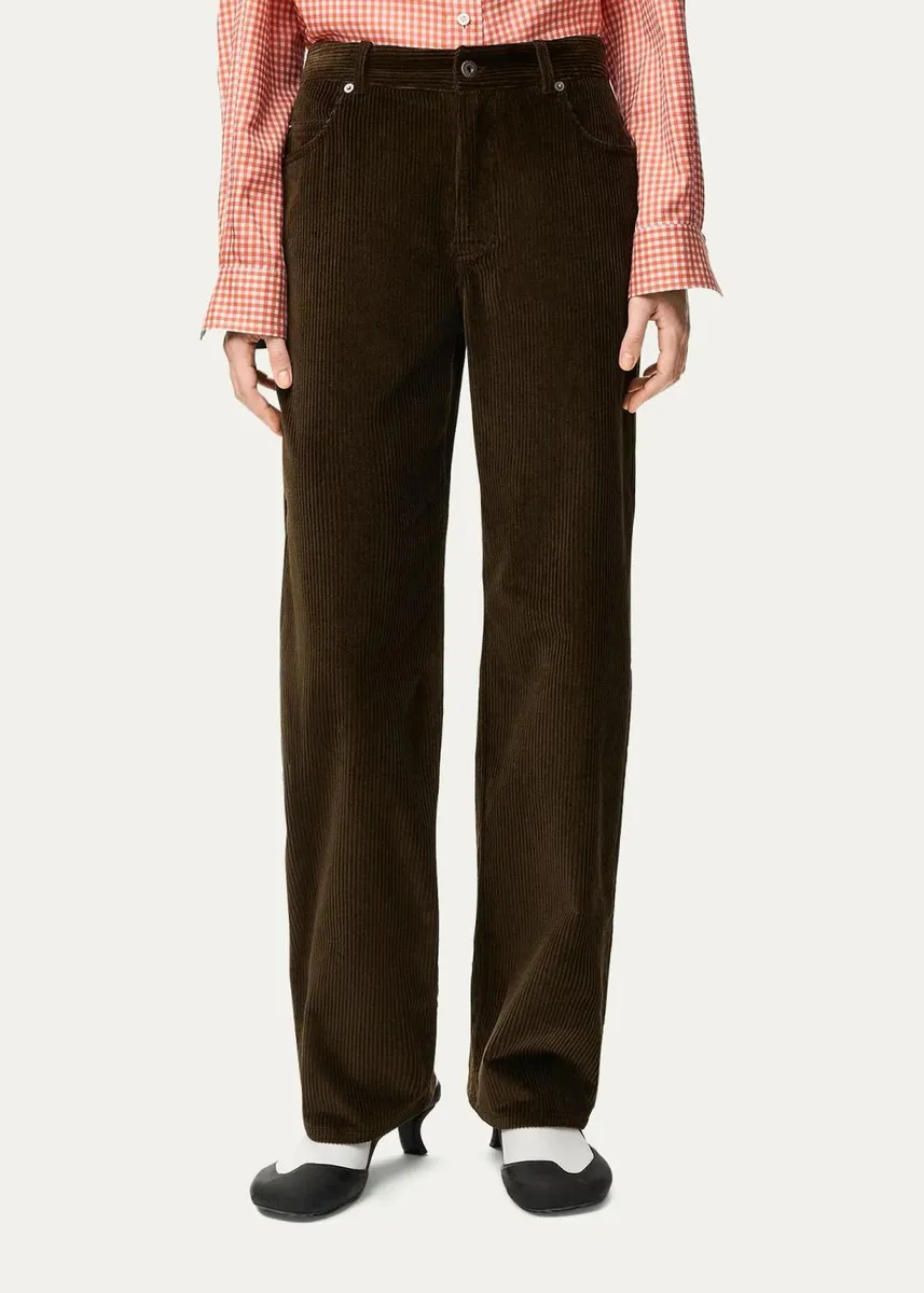 Loewe Mid-Rise Corduroy Straight-Leg Trousers | Thumbnail 4 Loewe Mid-Rise Corduroy Straight-Leg Trousers | Thumbnail 4