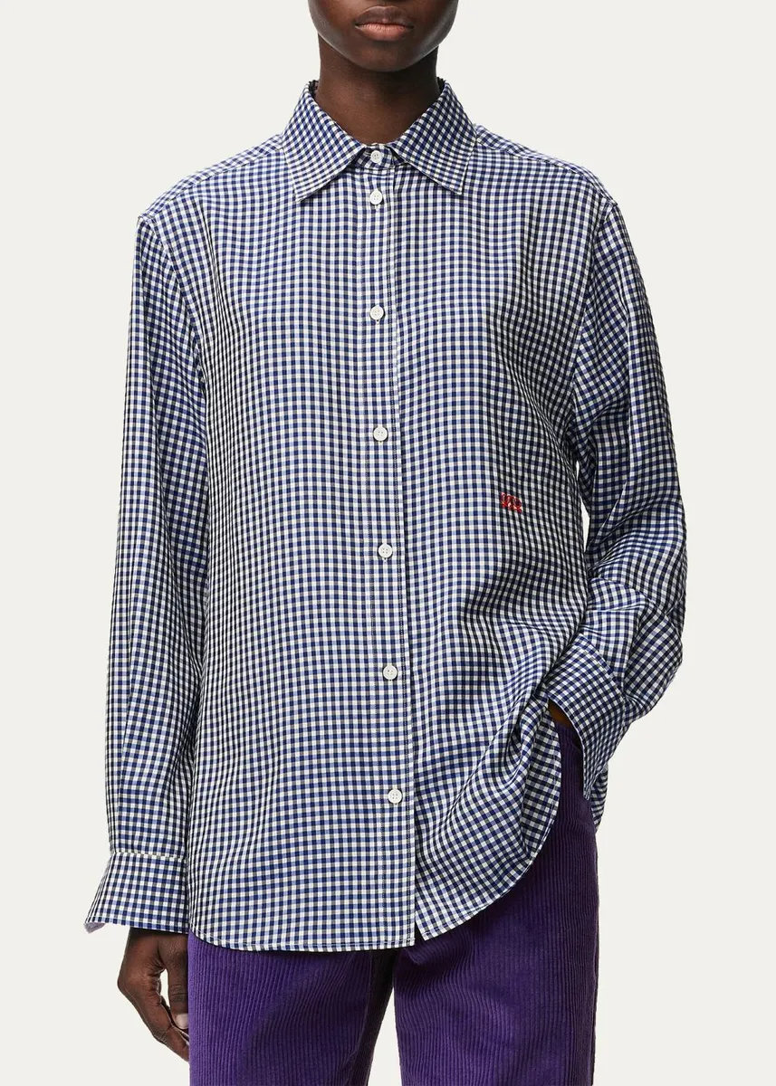 Loewe Gingham Button-Front Shirt | Thumbnail 4 Loewe Gingham Button-Front Shirt | Thumbnail 4