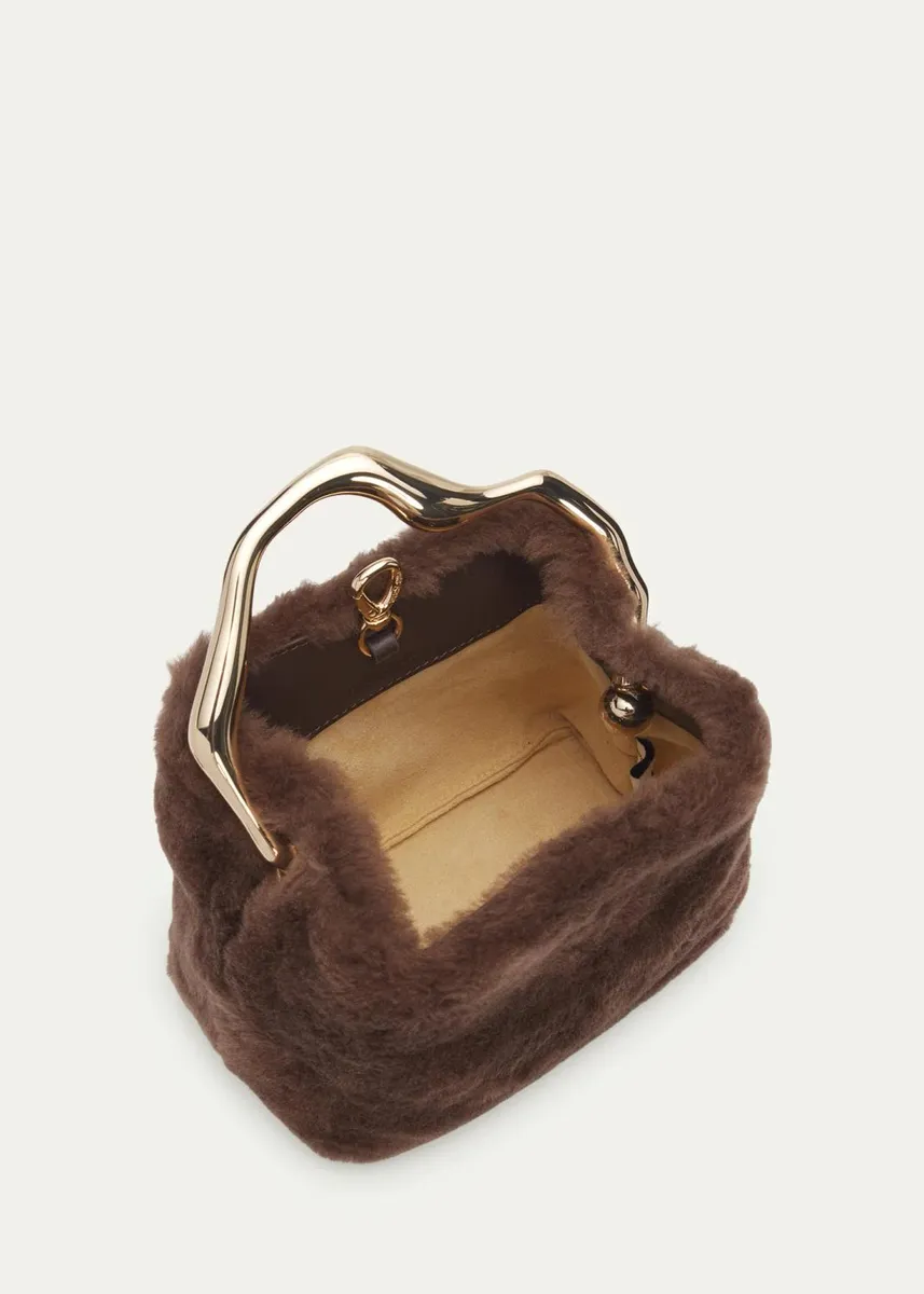 Cult Gaia Solene Mini Sheep Shearling Fur Top-Handle Bag | Thumbnail 4 Cult Gaia Solene Mini Sheep Shearling Fur Top-Handle Bag | Thumbnail 4