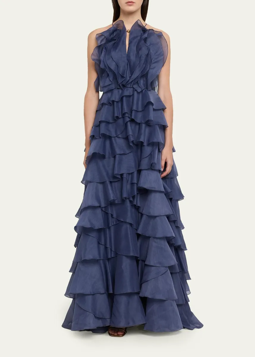 Aje Cleo Strapless Tiered Ruffle Gown | Thumbnail 2 Aje Cleo Strapless Tiered Ruffle Gown | Thumbnail 2