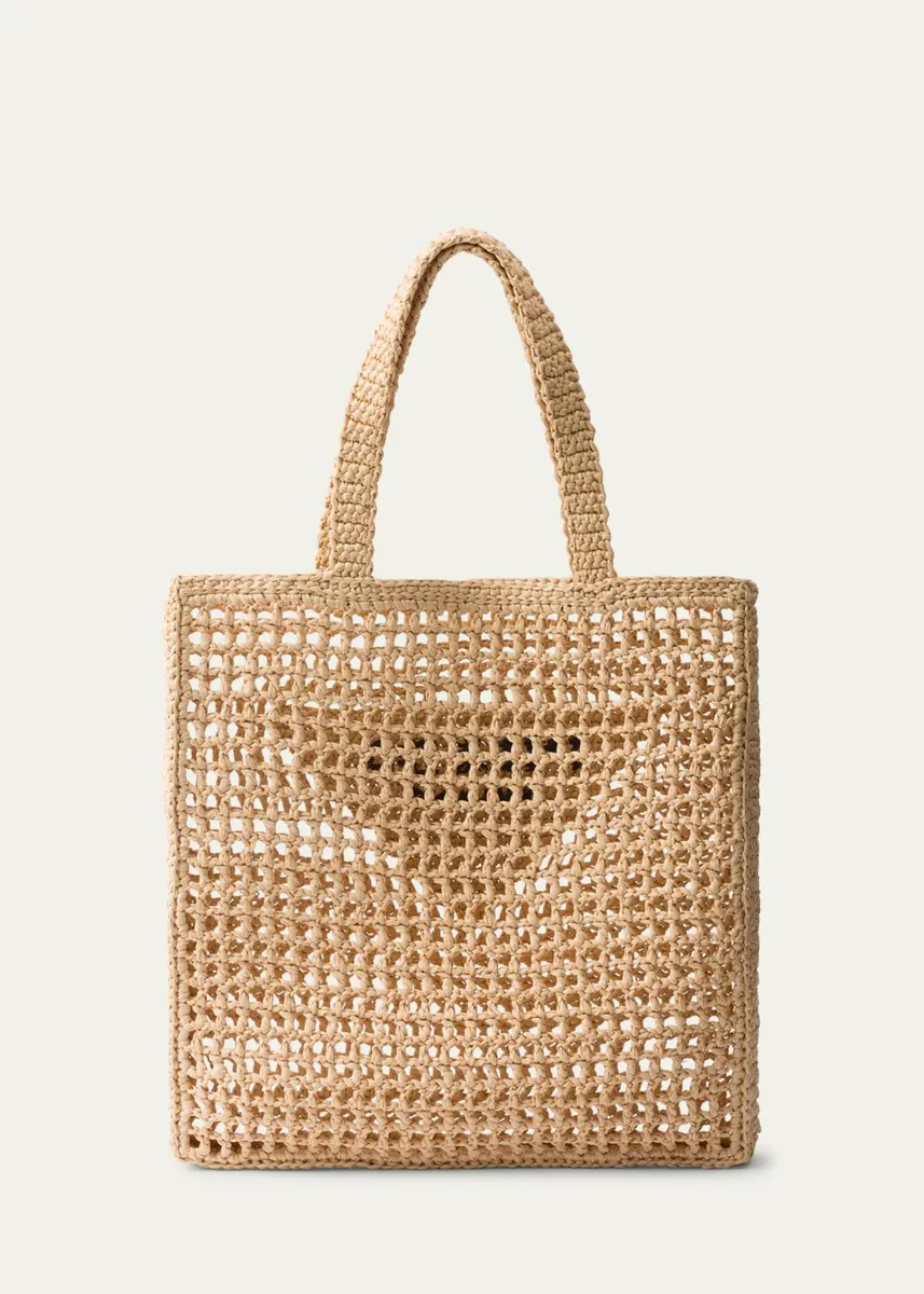 Prada Logo Crochet Tote Bag | Thumbnail 2
