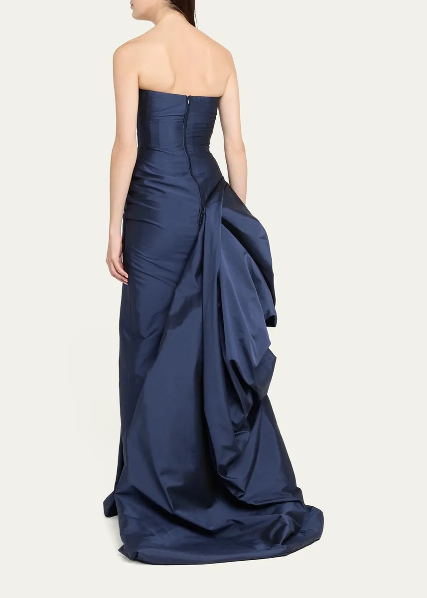 Marmar Halim Strapless Draped Taffeta Column Gown | Thumbnail 3 Marmar Halim Strapless Draped Taffeta Column Gown | Thumbnail 3