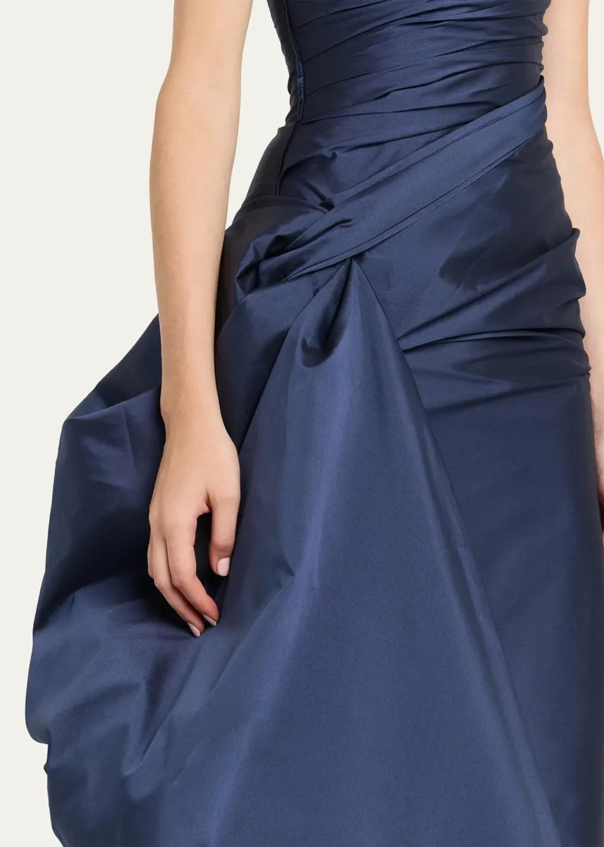 Marmar Halim Strapless Draped Taffeta Column Gown | Thumbnail 5 Marmar Halim Strapless Draped Taffeta Column Gown | Thumbnail 5
