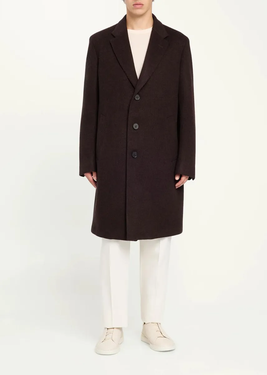 Zegna Men's Oasi Cashmere Overcoat | Thumbnail 2