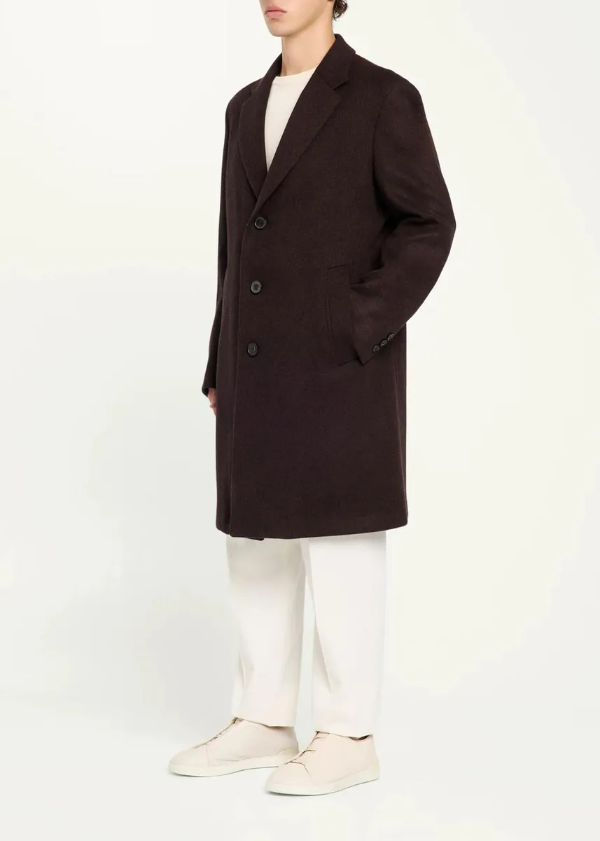 Zegna Men's Oasi Cashmere Overcoat | Thumbnail 4