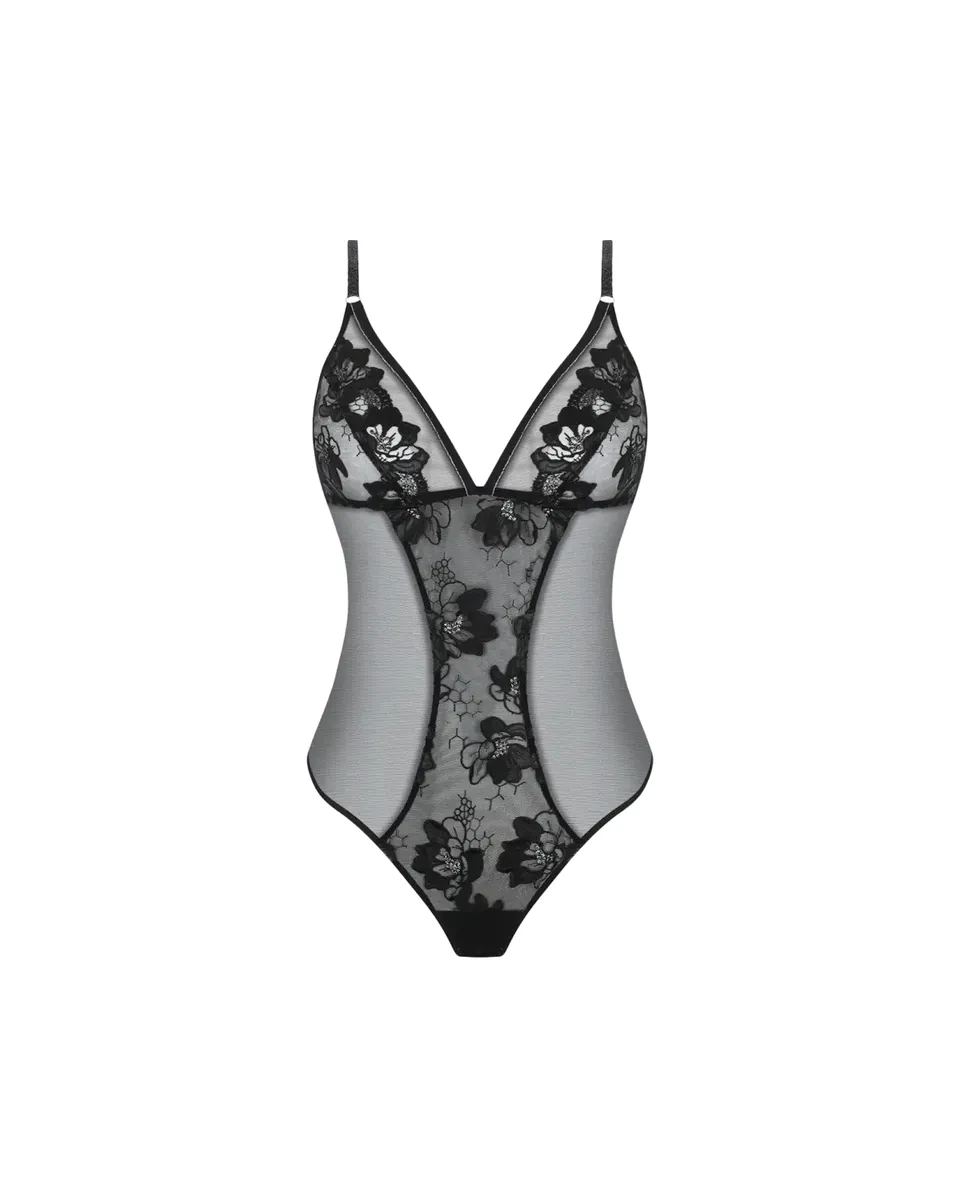 Lise Charmel Cuir Sexy Couture Embroidered Tulle Bodysuit | Thumbnail 2