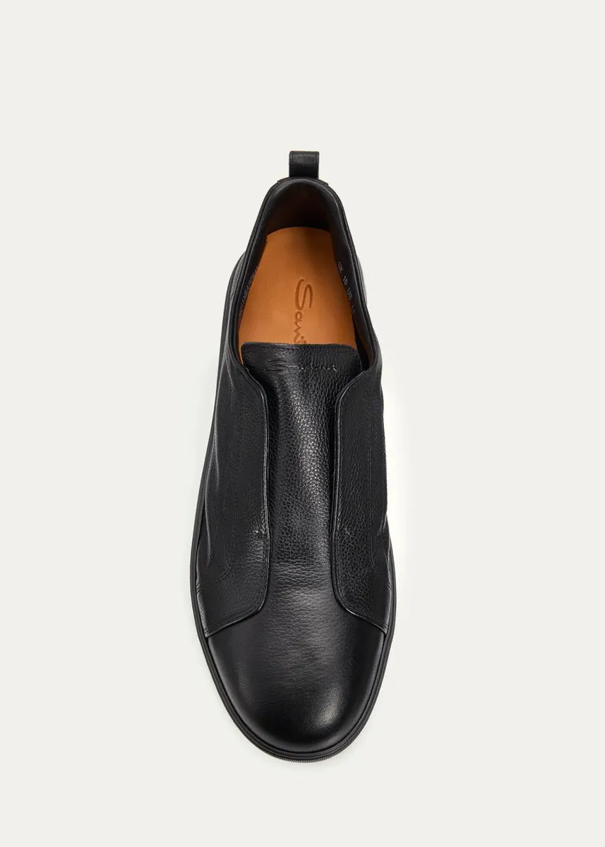 Santoni Men's Victory Deerskin Slip-On Sneakers | Thumbnail 5 Santoni Men's Victory Deerskin Slip-On Sneakers | Thumbnail 5