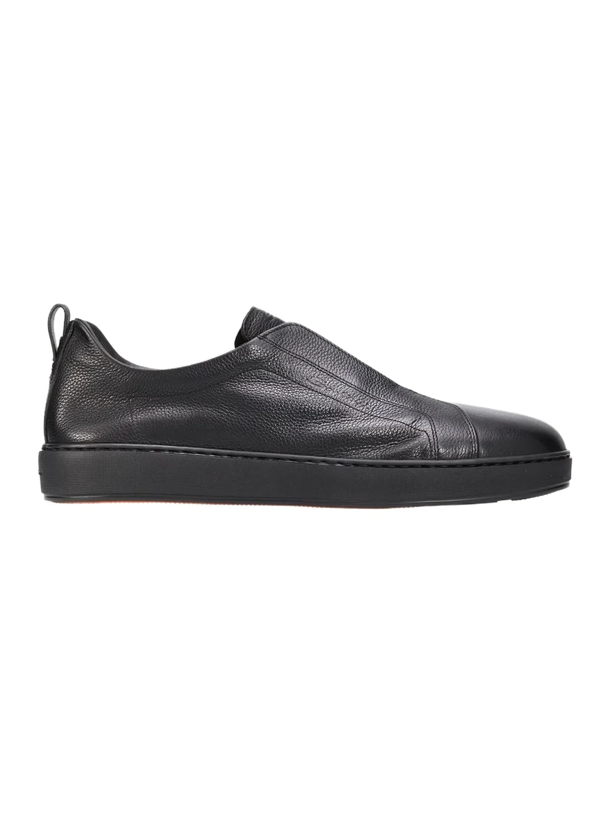 Santoni Men's Victory Deerskin Slip-On Sneakers