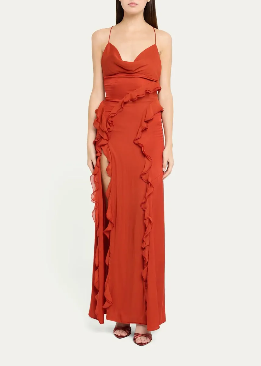 Ronny Kobo Milena Backless Ruffle Chiffon Maxi Dress | Thumbnail 2 Ronny Kobo Milena Backless Ruffle Chiffon Maxi Dress | Thumbnail 2