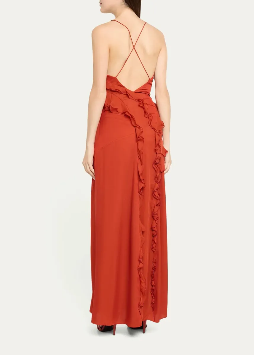 Ronny Kobo Milena Backless Ruffle Chiffon Maxi Dress | Thumbnail 3 Ronny Kobo Milena Backless Ruffle Chiffon Maxi Dress | Thumbnail 3