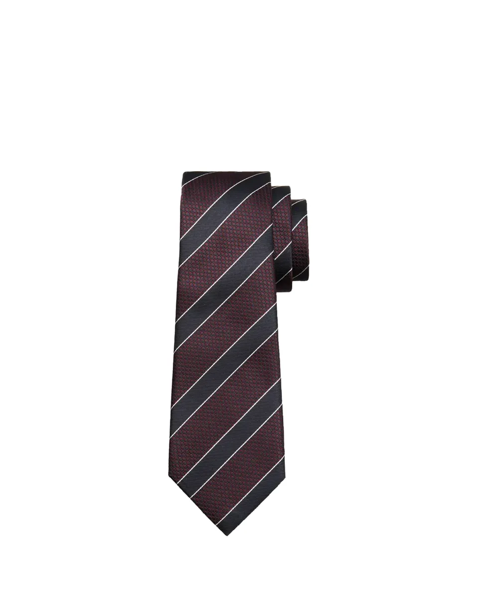 Zegna Men's Jacquard Stripe Silk Tie | Thumbnail 2