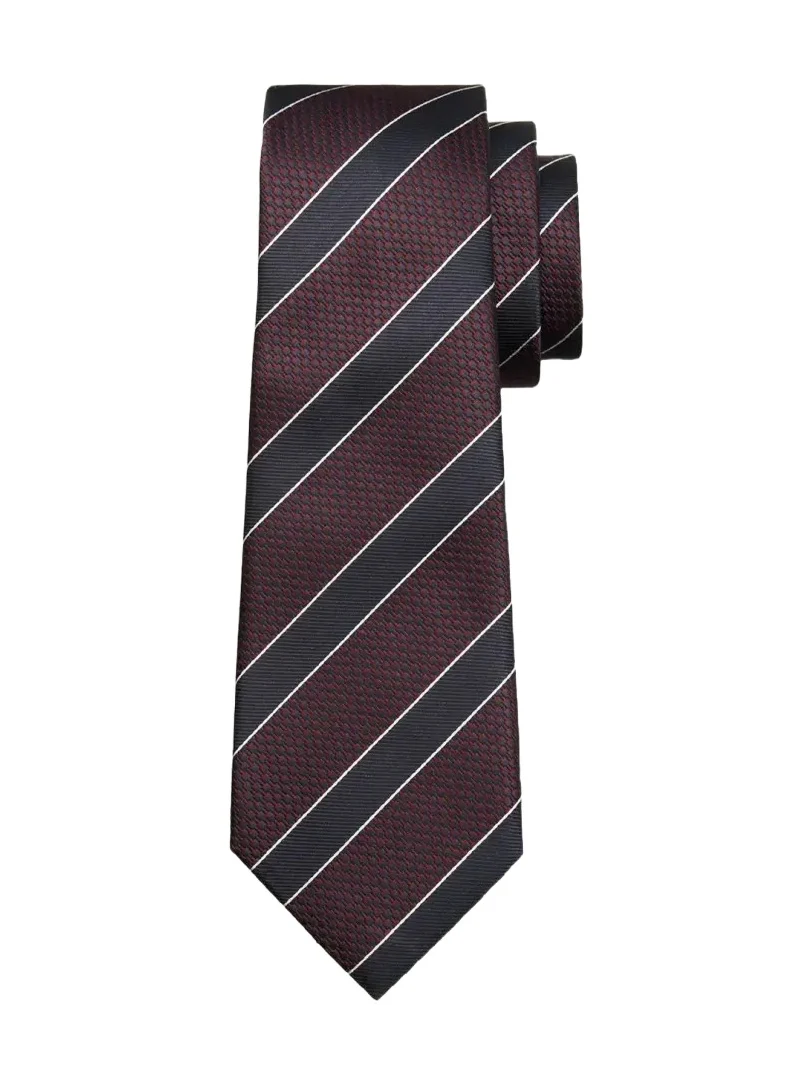 Zegna Men's Jacquard Stripe Silk Tie