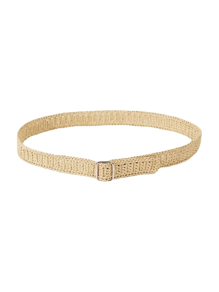 Mako Palm Raffia Belt