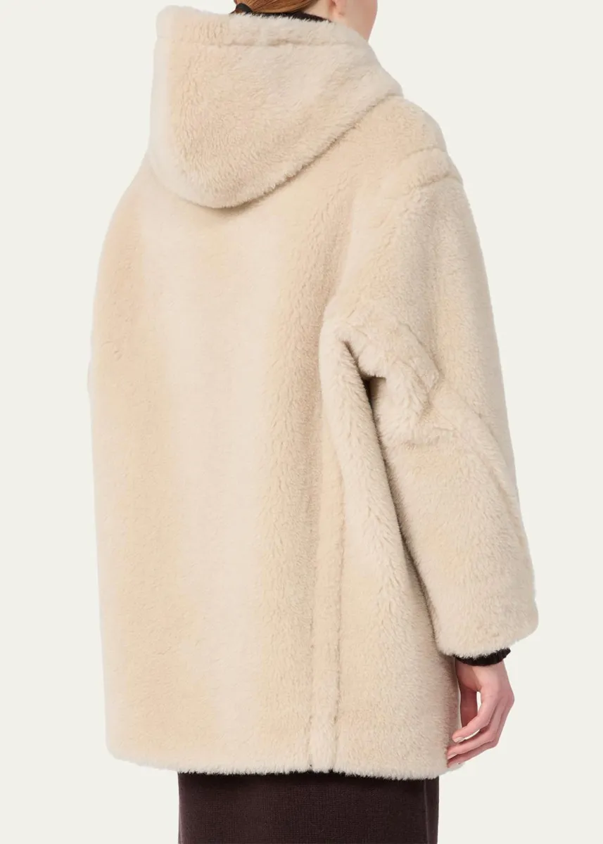 Max Mara Teddy Overszied Hooded Jacket | Thumbnail 3 Max Mara Teddy Overszied Hooded Jacket | Thumbnail 3
