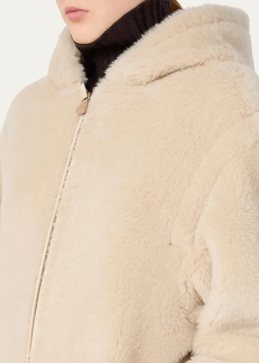 Max Mara Teddy Overszied Hooded Jacket | Thumbnail 5 Max Mara Teddy Overszied Hooded Jacket | Thumbnail 5