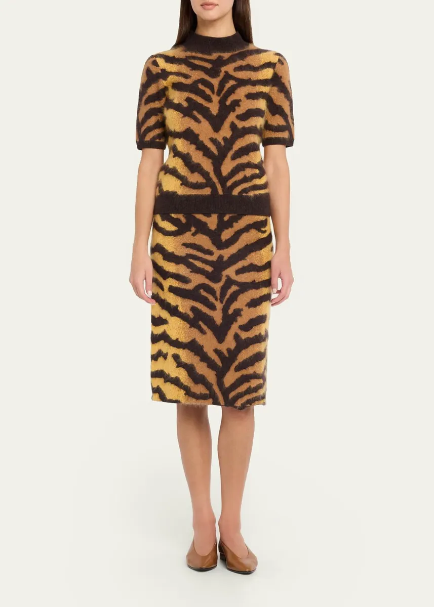 Adam Lippes Amari Brushed Cashmere Skirt | Thumbnail 2 Adam Lippes Amari Brushed Cashmere Skirt | Thumbnail 2