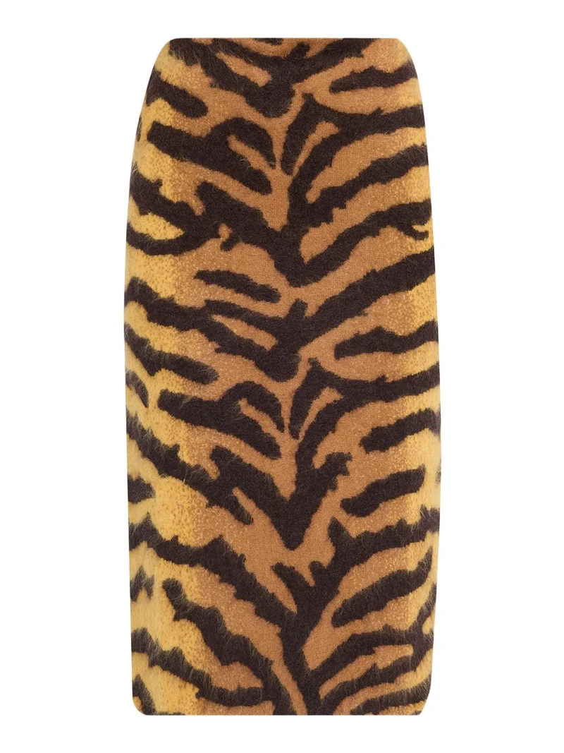 Adam Lippes Amari Brushed Cashmere Skirt