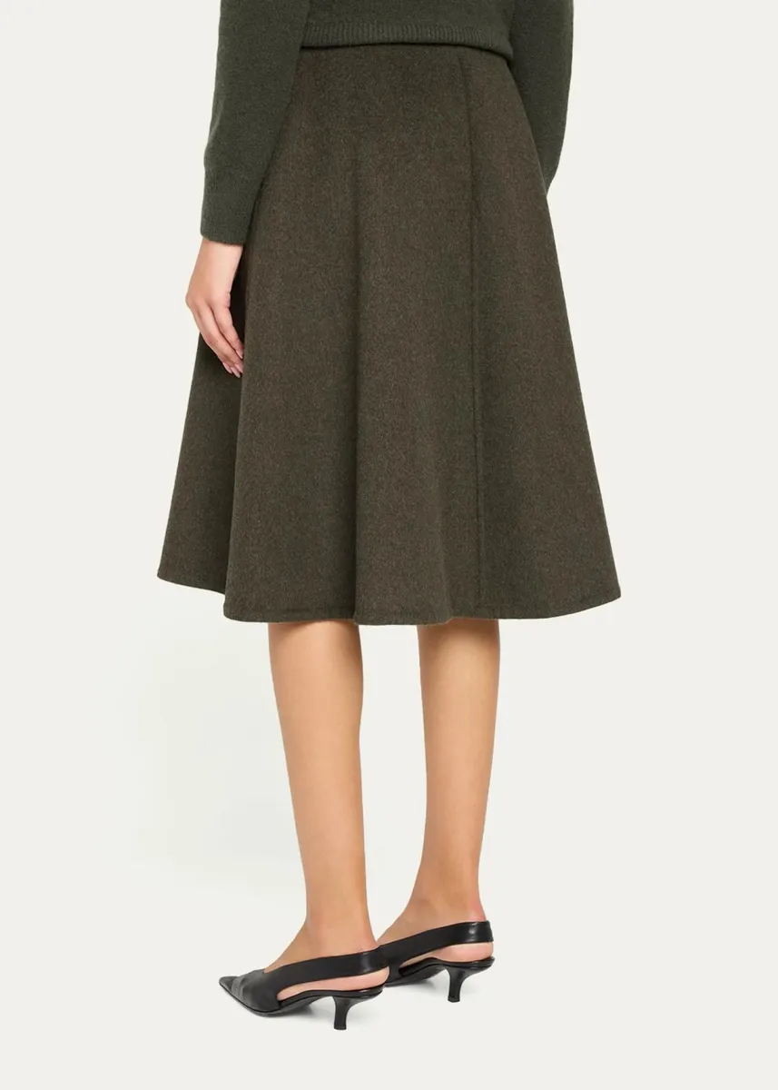 Vince Splittable Wool Knee-Length Skirt | Thumbnail 3 Vince Splittable Wool Knee-Length Skirt | Thumbnail 3
