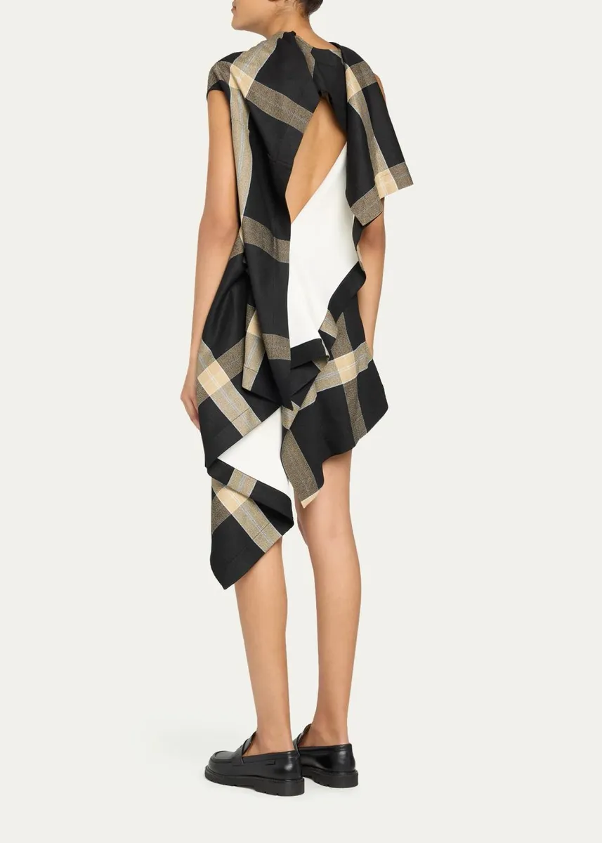 Loewe Draped Check Dress | Thumbnail 3