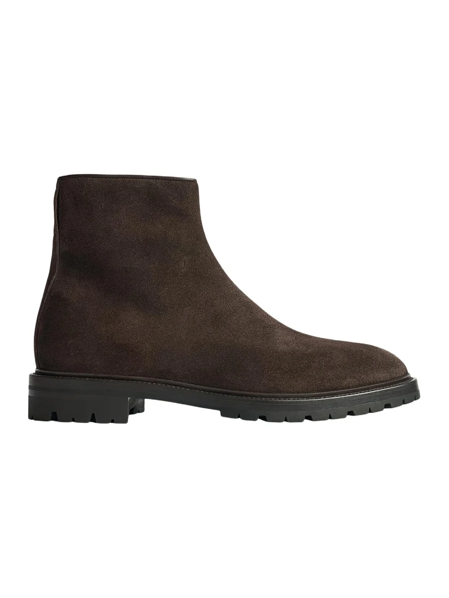 The Row Men's Moto Suede Lug-Sole Ankle Boots