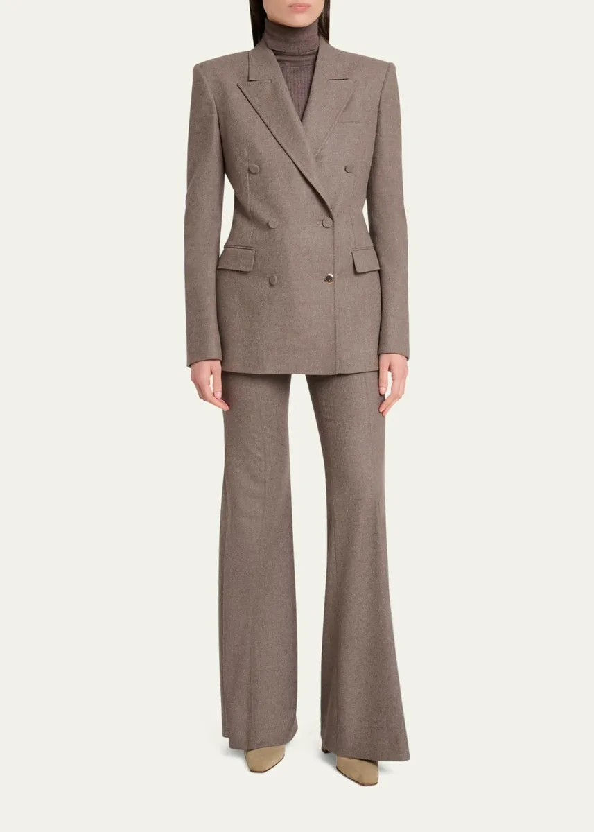 Gabriela Hearst Gavin Wool-Cashmere Flannel Double-Breasted Blazer Jacket | Thumbnail 2 Gabriela Hearst Gavin Wool-Cashmere Flannel Double-Breasted Blazer Jacket | Thumbnail 2