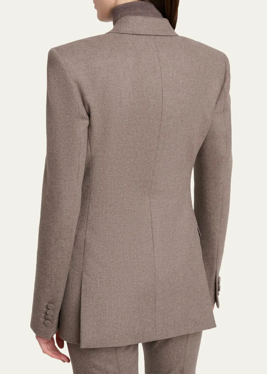 Gabriela Hearst Gavin Wool-Cashmere Flannel Double-Breasted Blazer Jacket | Thumbnail 3 Gabriela Hearst Gavin Wool-Cashmere Flannel Double-Breasted Blazer Jacket | Thumbnail 3