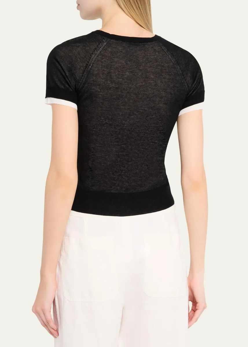 Vince Short-Sleeve Double-Layer Tee | Thumbnail 7