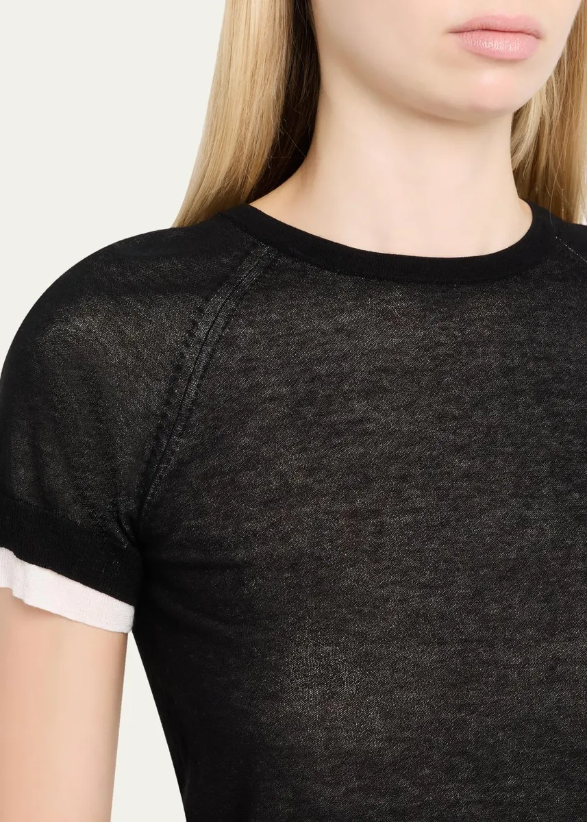 Vince Short-Sleeve Double-Layer Tee | Thumbnail 9