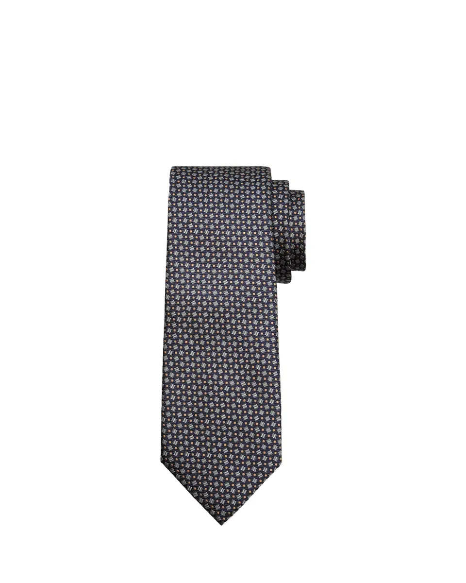 Zegna Men's Geometric Jacquard Silk Tie | Thumbnail 2