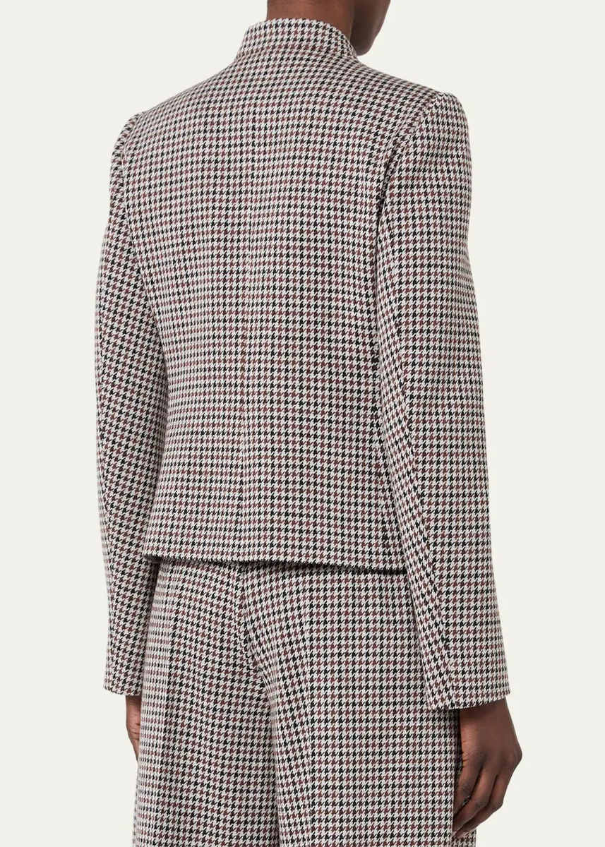 Max Mara Houndstooth Wool Single-Breasted Jacket | Thumbnail 3 Max Mara Houndstooth Wool Single-Breasted Jacket | Thumbnail 3