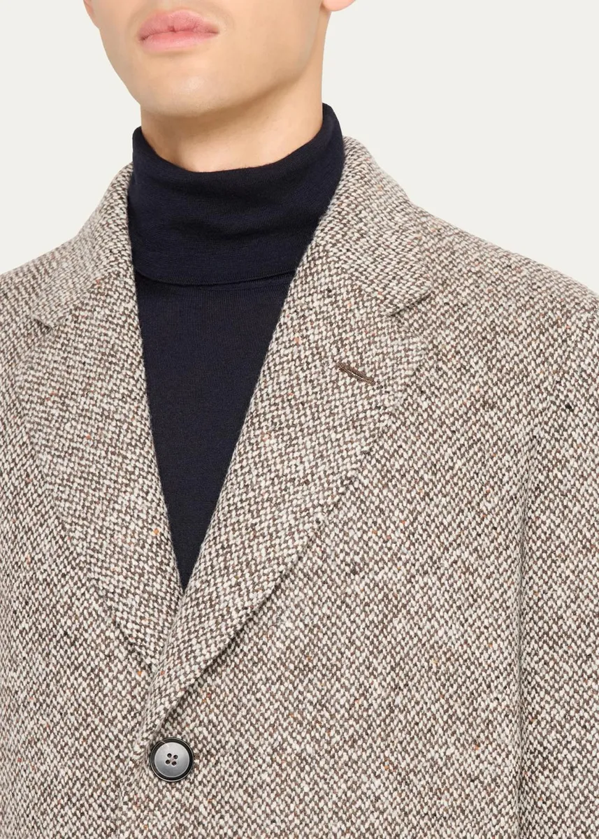 Zegna Men's Oasi Cashmere Melange Overcoat | Thumbnail 5 Zegna Men's Oasi Cashmere Melange Overcoat | Thumbnail 5