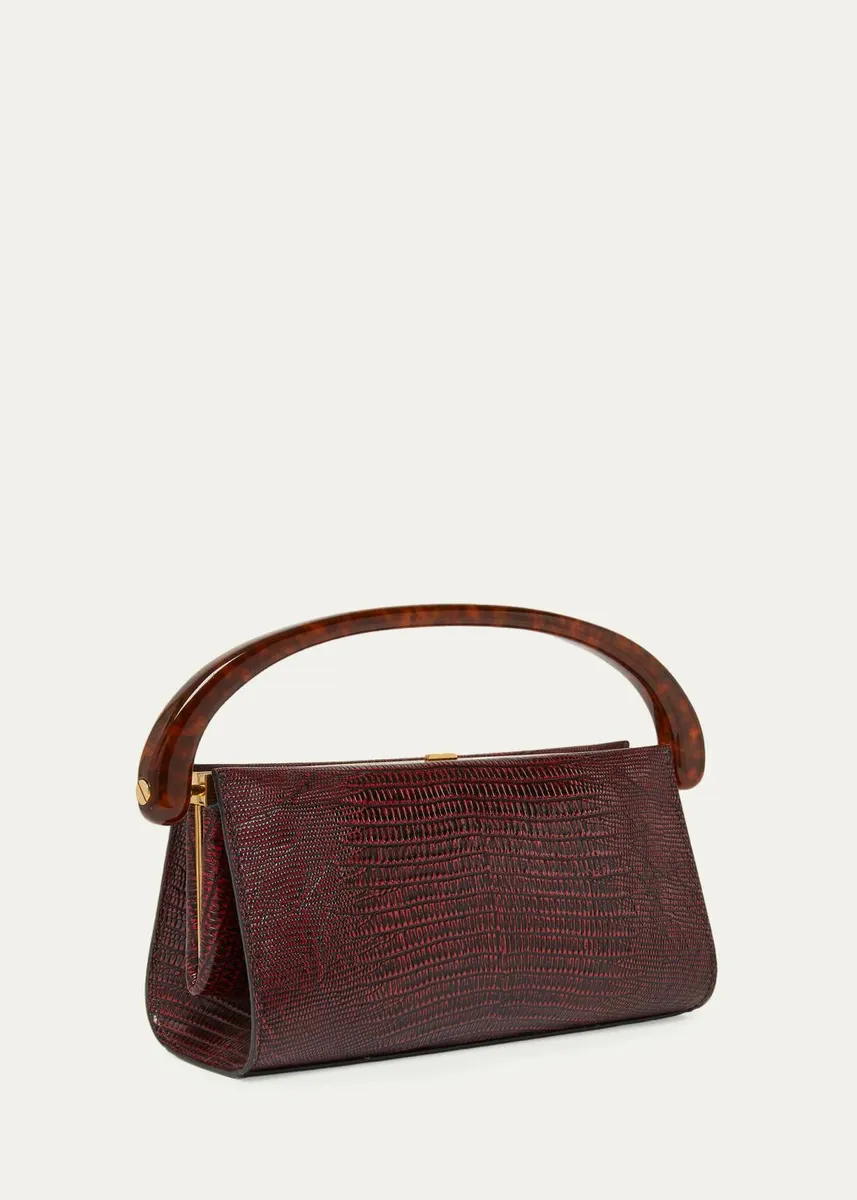 Dries Van Noten Lizard-Embossed Leather Top-Handle Bag | Thumbnail 2 Dries Van Noten Lizard-Embossed Leather Top-Handle Bag | Thumbnail 2