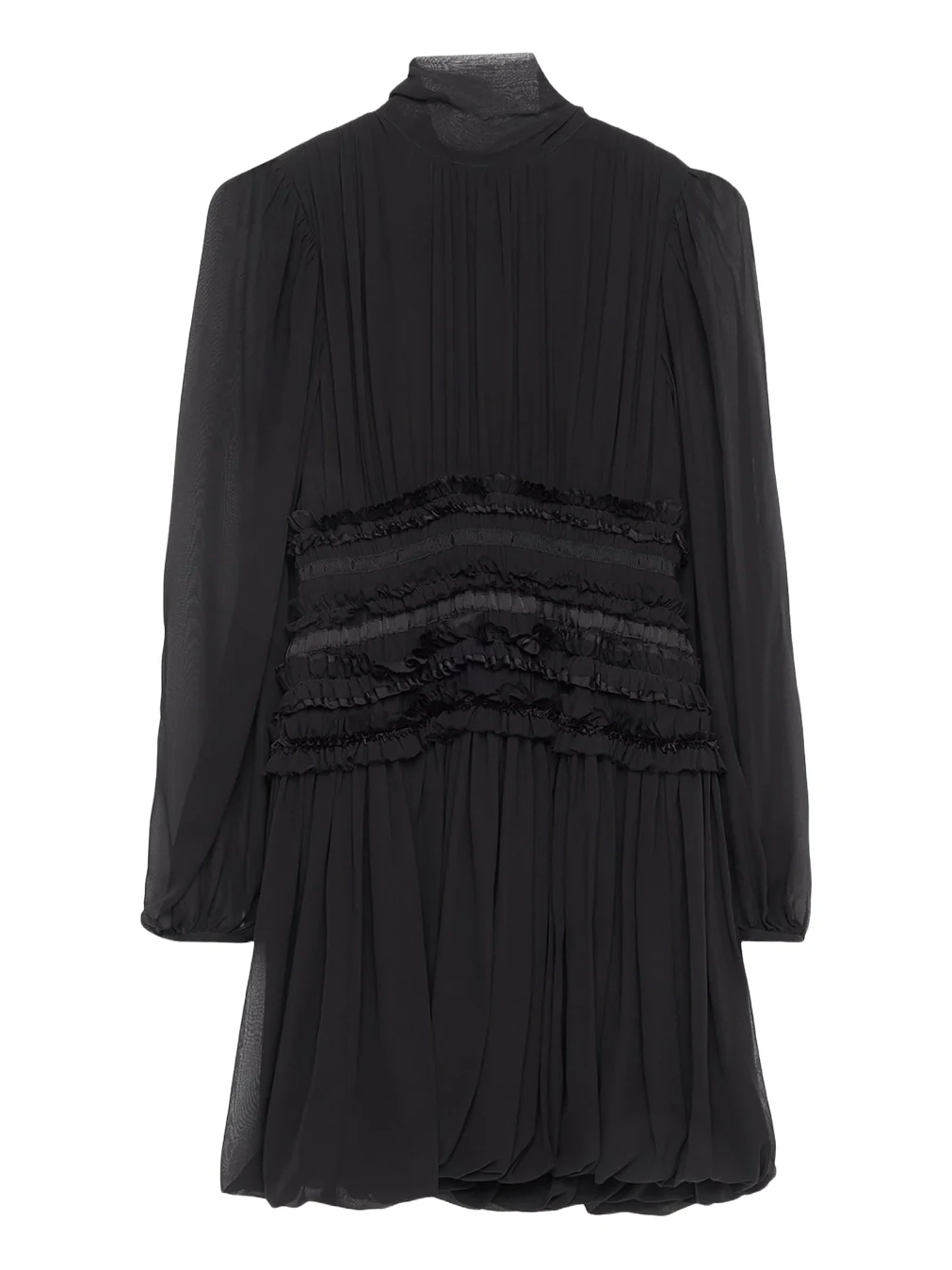 Celestine Long-Sleeve Mini Silk Dress Celestine Long-Sleeve Mini Silk Dress