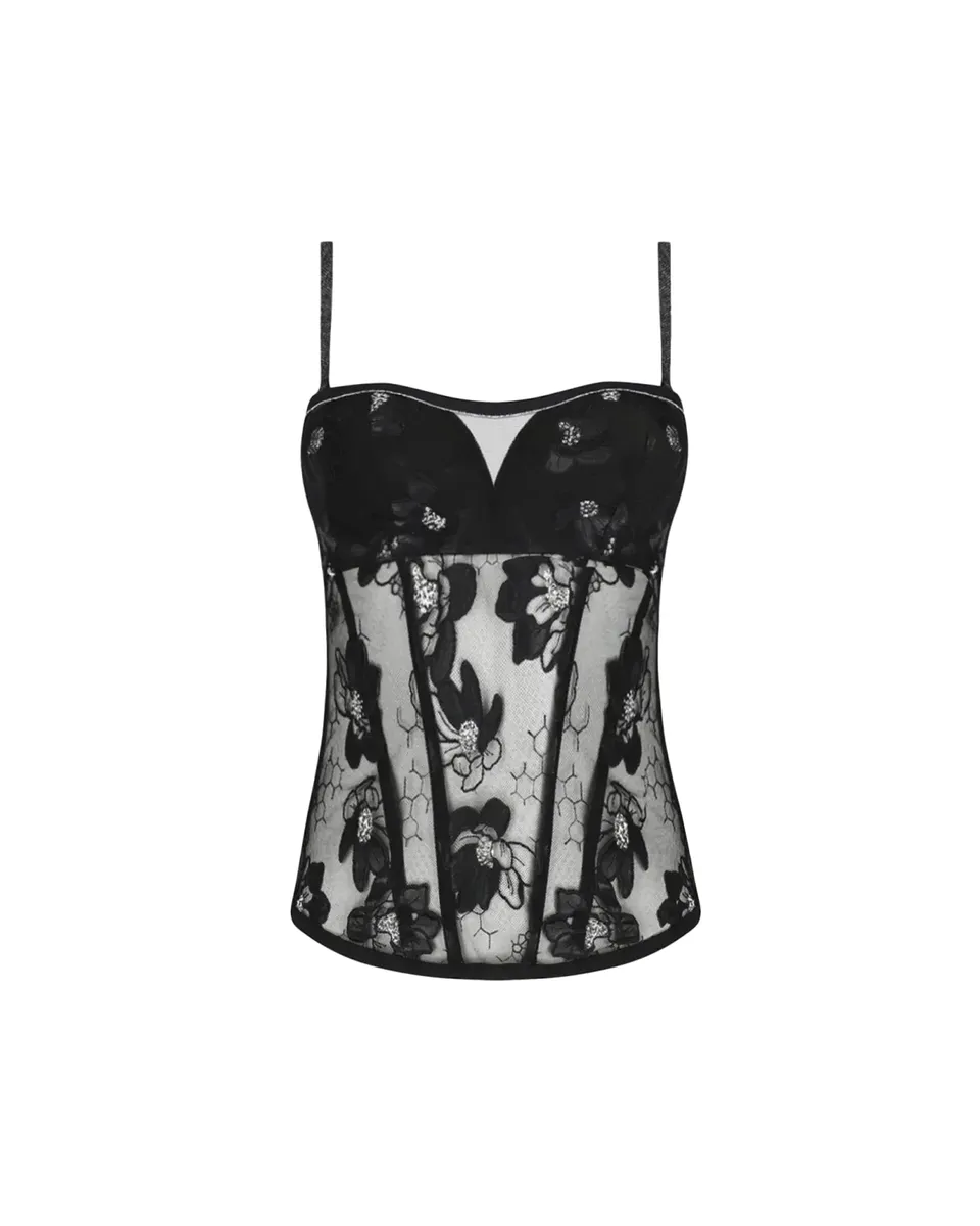 Lise Charmel Cuir Sexy Couture Embroidered Tulle Bustier Top | Thumbnail 2 Lise Charmel Cuir Sexy Couture Embroidered Tulle Bustier Top | Thumbnail 2