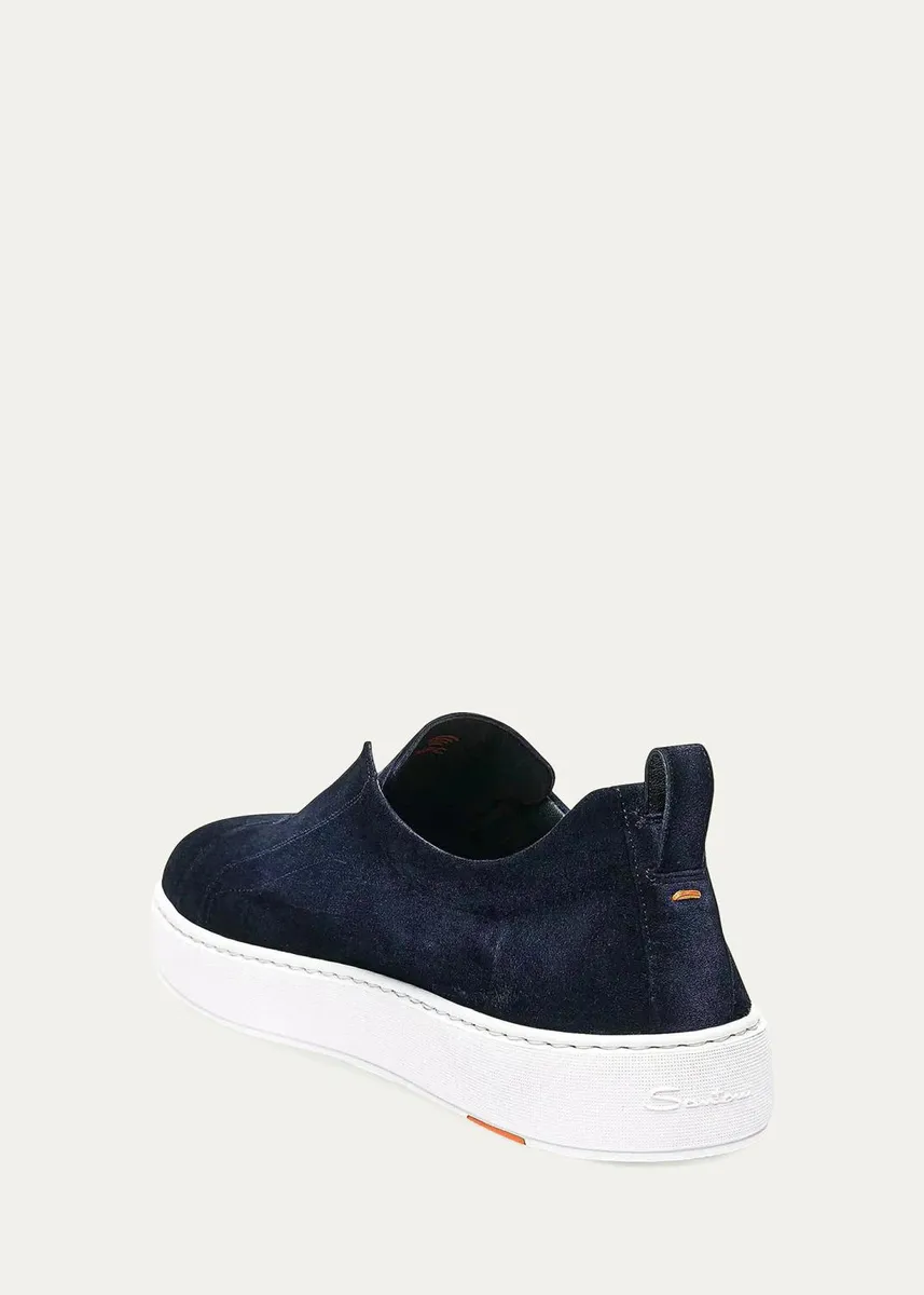 Santoni Victory Suede Low-Top Sneakers | Thumbnail 2