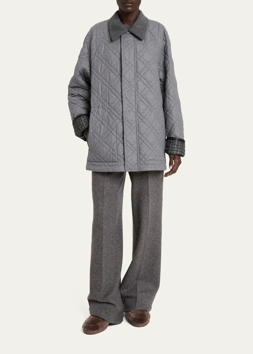 Gabriela Hearst Clarence Quilted Wool-Cashmere Barn Jacket | Thumbnail 2 Gabriela Hearst Clarence Quilted Wool-Cashmere Barn Jacket | Thumbnail 2