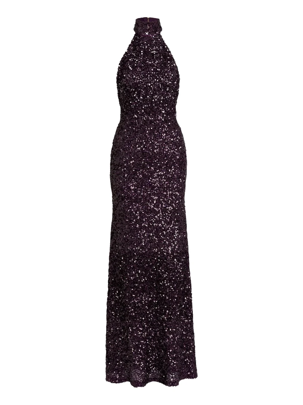 Silvia Tcherassi Dido Sequined Halter Trumpet Gown