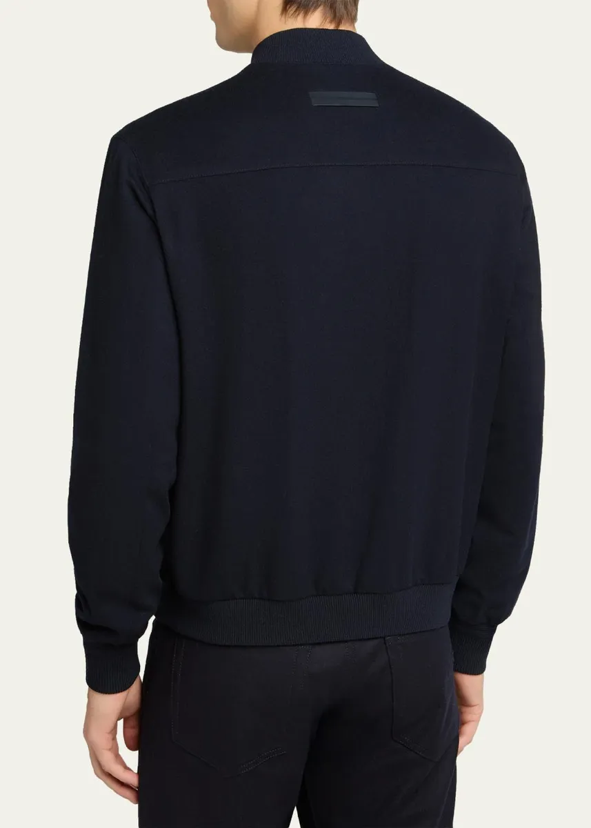 Zegna Men's Oasi Cashmere Bomber Jacket | Thumbnail 3 Zegna Men's Oasi Cashmere Bomber Jacket | Thumbnail 3