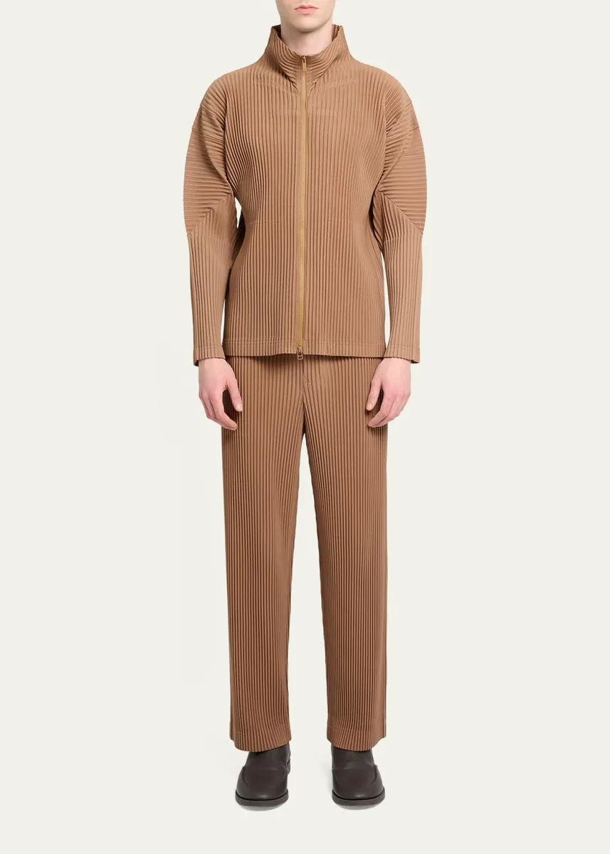 Homme Plissé Issey Miyake Men's Pleated Full-Zip Jacket | Thumbnail 2 Homme Plissé Issey Miyake Men's Pleated Full-Zip Jacket | Thumbnail 2