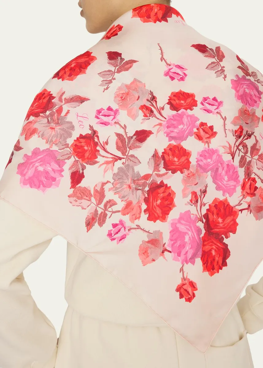 Frame x Alexandra LeClerc The Lucky Silk Scarf | Thumbnail 2 Frame x Alexandra LeClerc The Lucky Silk Scarf | Thumbnail 2