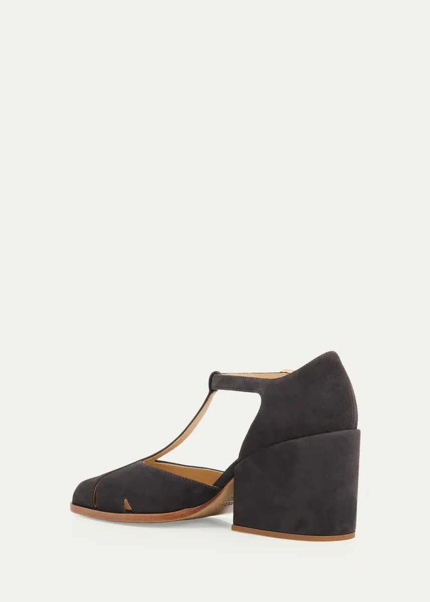 Gabriela Hearst 80mm Hawes Suede T-Strap Sandals | Thumbnail 4 Gabriela Hearst 80mm Hawes Suede T-Strap Sandals | Thumbnail 4