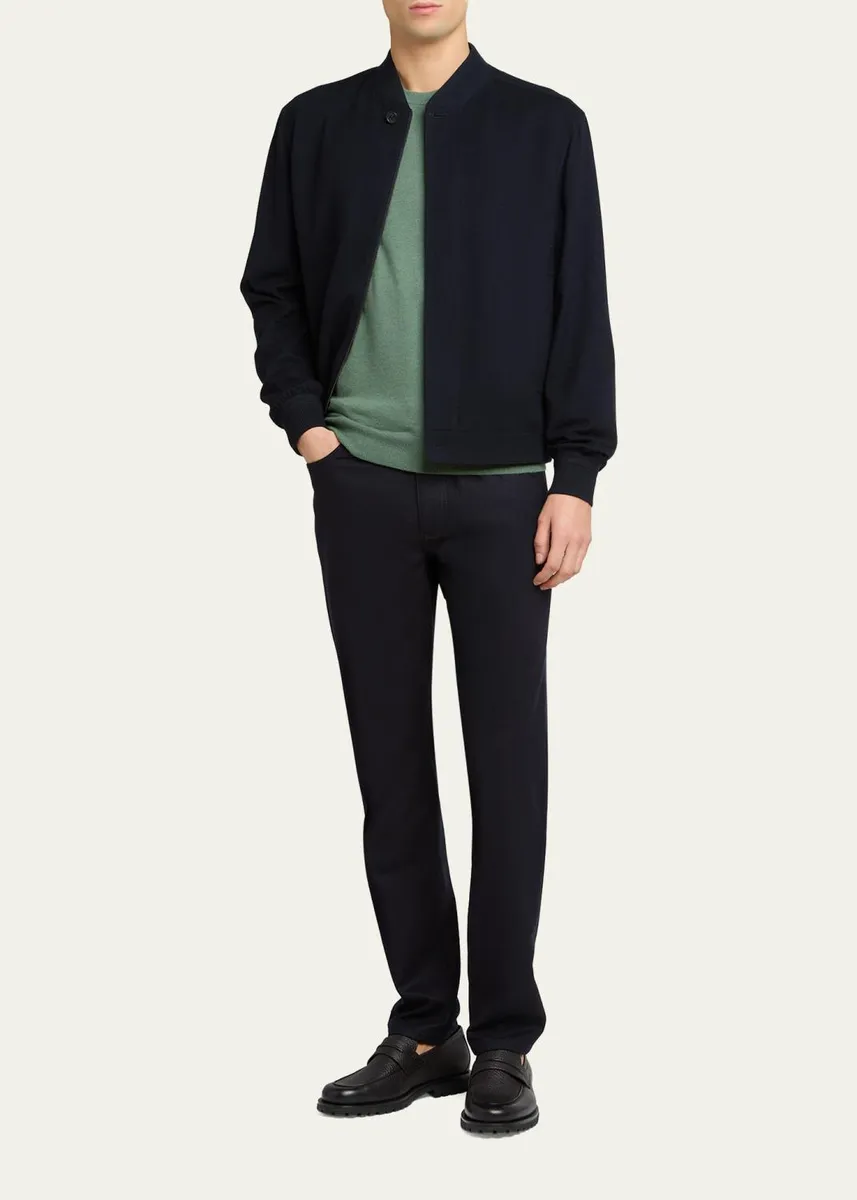 Zegna Men's Oasi Cashmere Crewneck Sweater | Thumbnail 2 Zegna Men's Oasi Cashmere Crewneck Sweater | Thumbnail 2