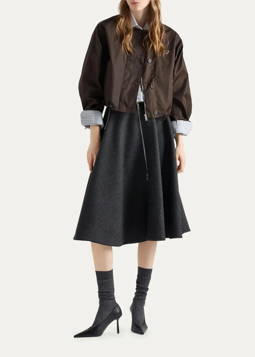 Prada Logo Drawstring Hem Jacket | Thumbnail 2