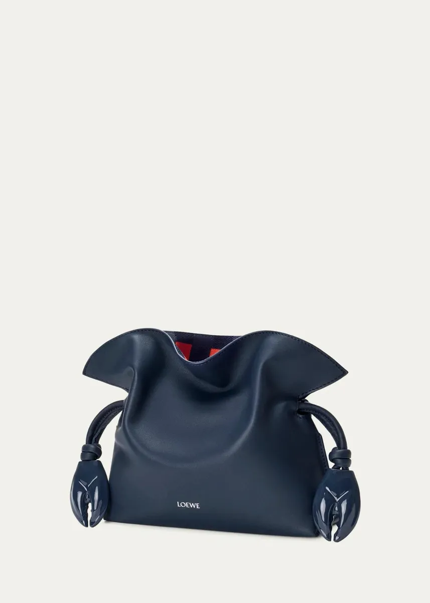 Loewe Flamenco Leather Claw-Embellished Clutch Bag | Thumbnail 2