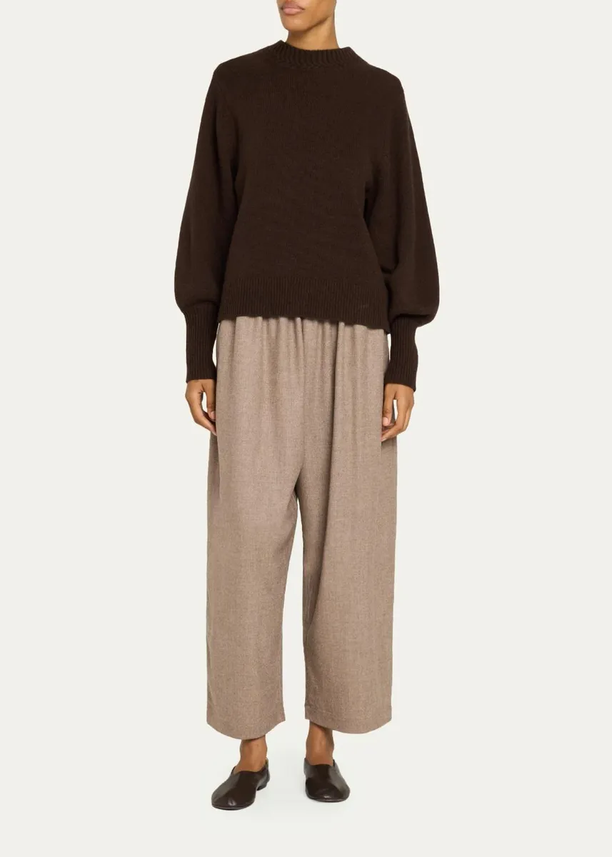 Eskandar Wool Flannel Japanese Trousers | Thumbnail 2 Eskandar Wool Flannel Japanese Trousers | Thumbnail 2