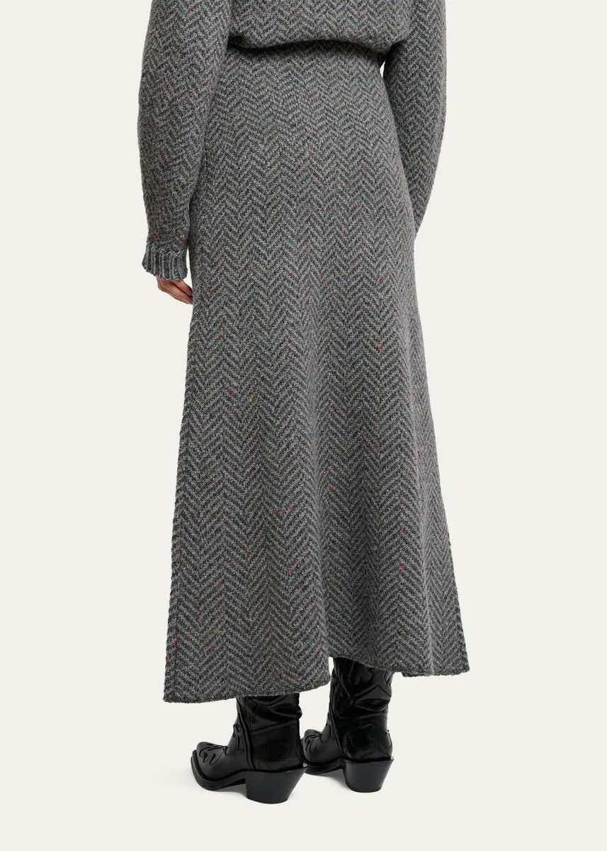 Gabriela Hearst Camden Cashmere Speckled Herringbone Maxi Skirt | Thumbnail 3 Gabriela Hearst Camden Cashmere Speckled Herringbone Maxi Skirt | Thumbnail 3