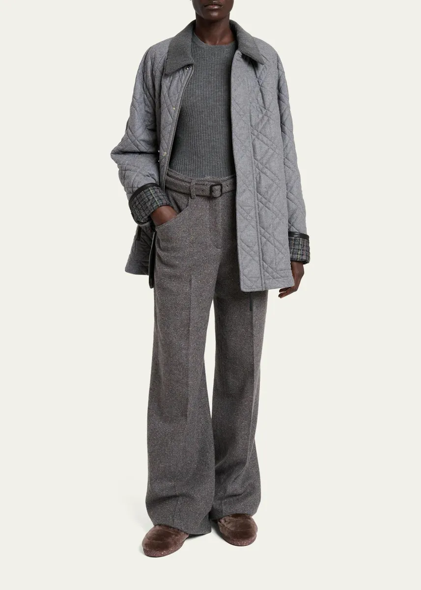 Gabriela Hearst Browning Cashmere-Silk Rib Crewneck Sweater | Thumbnail 2